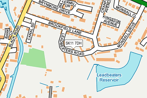 SK11 7DH map - OS OpenMap – Local (Ordnance Survey)