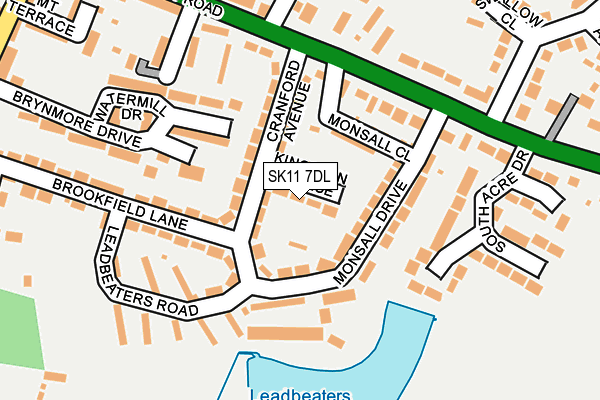 SK11 7DL map - OS OpenMap – Local (Ordnance Survey) SK11 7DL map - OS OpenMap – Local (Ordnance Survey)
