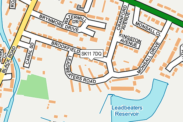 SK11 7DQ map - OS OpenMap – Local (Ordnance Survey)