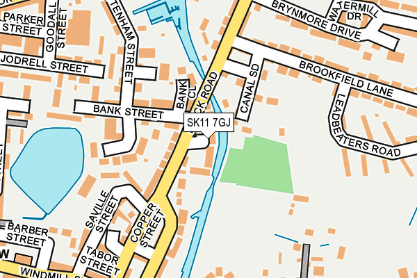 SK11 7GJ map - OS OpenMap – Local (Ordnance Survey) SK11 7GJ map - OS OpenMap – Local (Ordnance Survey)