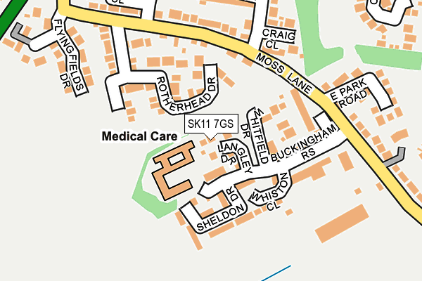 SK11 7GS map - OS OpenMap – Local (Ordnance Survey) SK11 7GS map - OS OpenMap – Local (Ordnance Survey)