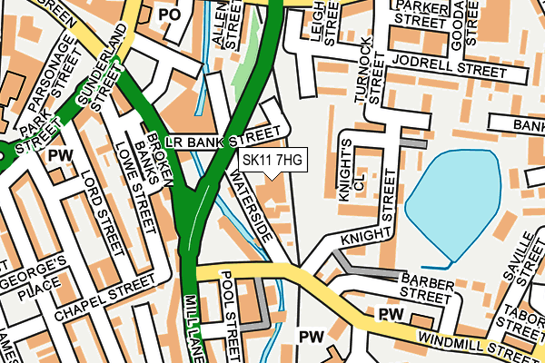 SK11 7HG map - OS OpenMap – Local (Ordnance Survey) SK11 7HG map - OS OpenMap – Local (Ordnance Survey)