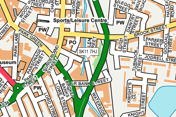 SK11 7HJ map - OS OpenMap – Local (Ordnance Survey) SK11 7HJ map - OS OpenMap – Local (Ordnance Survey)
