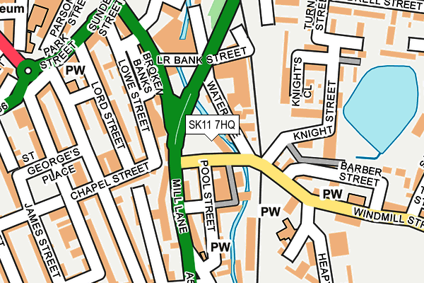 SK11 7HQ map - OS OpenMap – Local (Ordnance Survey)