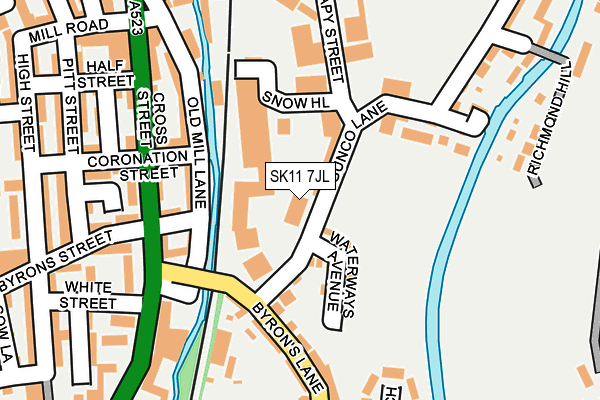 SK11 7JL map - OS OpenMap – Local (Ordnance Survey) SK11 7JL map - OS OpenMap – Local (Ordnance Survey)