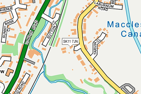SK11 7JN map - OS OpenMap – Local (Ordnance Survey) SK11 7JN map - OS OpenMap – Local (Ordnance Survey)