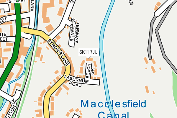 SK11 7JU map - OS OpenMap – Local (Ordnance Survey) SK11 7JU map - OS OpenMap – Local (Ordnance Survey)
