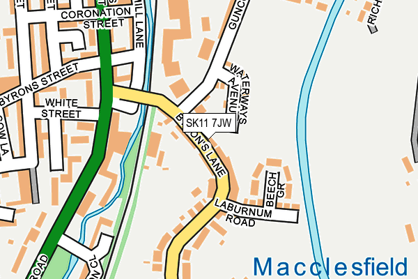 SK11 7JW map - OS OpenMap – Local (Ordnance Survey) SK11 7JW map - OS OpenMap – Local (Ordnance Survey)