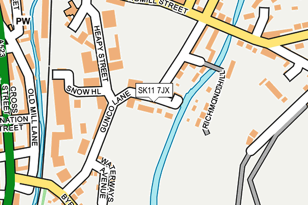SK11 7JX map - OS OpenMap – Local (Ordnance Survey) SK11 7JX map - OS OpenMap – Local (Ordnance Survey)