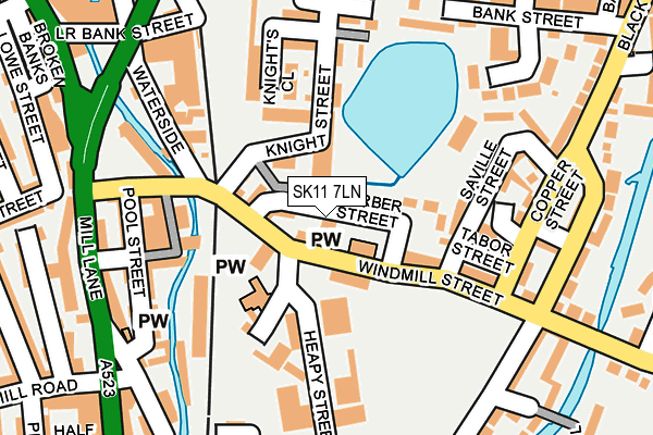 SK11 7LN map - OS OpenMap – Local (Ordnance Survey) SK11 7LN map - OS OpenMap – Local (Ordnance Survey)