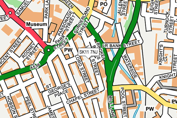 SK11 7NJ map - OS OpenMap – Local (Ordnance Survey) SK11 7NJ map - OS OpenMap – Local (Ordnance Survey)