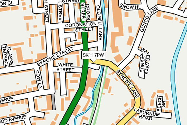 SK11 7PW map - OS OpenMap – Local (Ordnance Survey) SK11 7PW map - OS OpenMap – Local (Ordnance Survey)