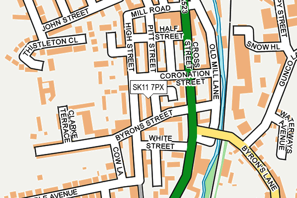 SK11 7PX map - OS OpenMap – Local (Ordnance Survey) SK11 7PX map - OS OpenMap – Local (Ordnance Survey)