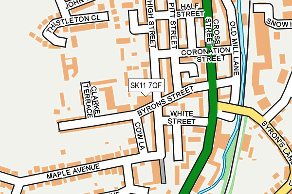 SK11 7QF map - OS OpenMap – Local (Ordnance Survey) SK11 7QF map - OS OpenMap – Local (Ordnance Survey)
