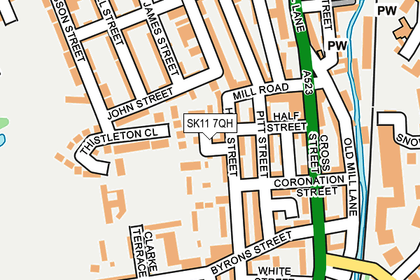 SK11 7QH map - OS OpenMap – Local (Ordnance Survey) SK11 7QH map - OS OpenMap – Local (Ordnance Survey)