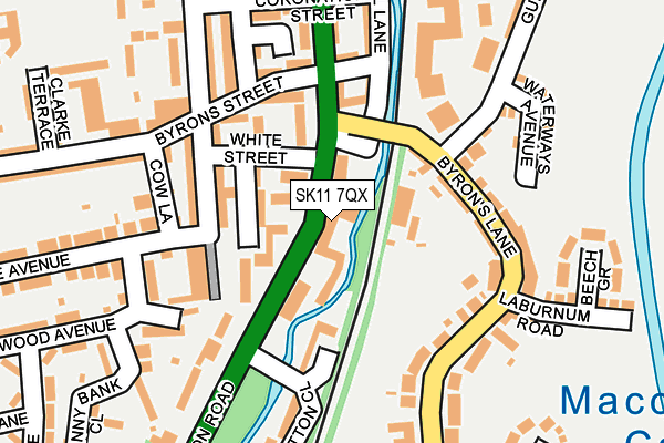 SK11 7QX map - OS OpenMap – Local (Ordnance Survey) SK11 7QX map - OS OpenMap – Local (Ordnance Survey)
