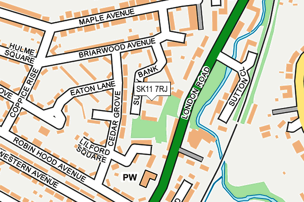 SK11 7RJ map - OS OpenMap – Local (Ordnance Survey) SK11 7RJ map - OS OpenMap – Local (Ordnance Survey)