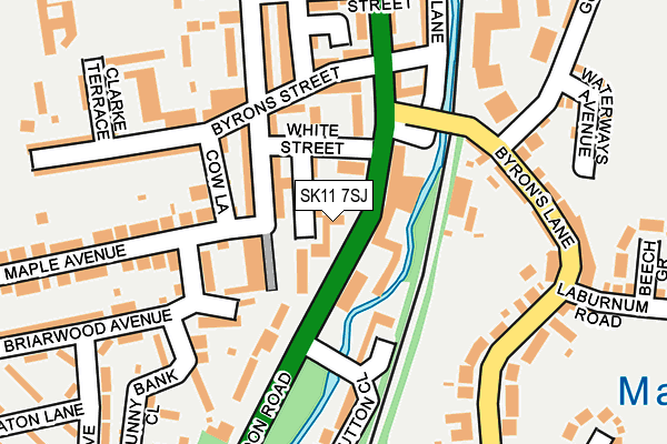 SK11 7SJ map - OS OpenMap – Local (Ordnance Survey) SK11 7SJ map - OS OpenMap – Local (Ordnance Survey)