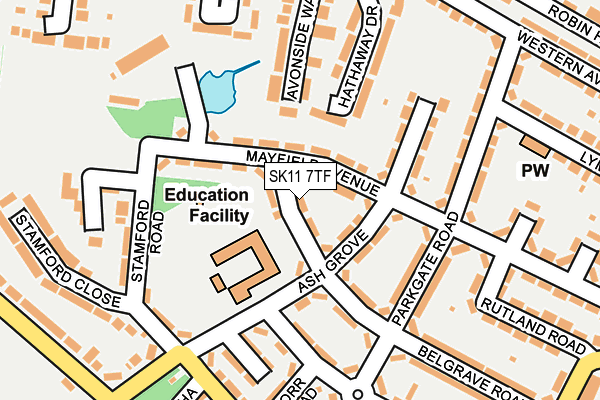 SK11 7TF map - OS OpenMap – Local (Ordnance Survey) SK11 7TF map - OS OpenMap – Local (Ordnance Survey)
