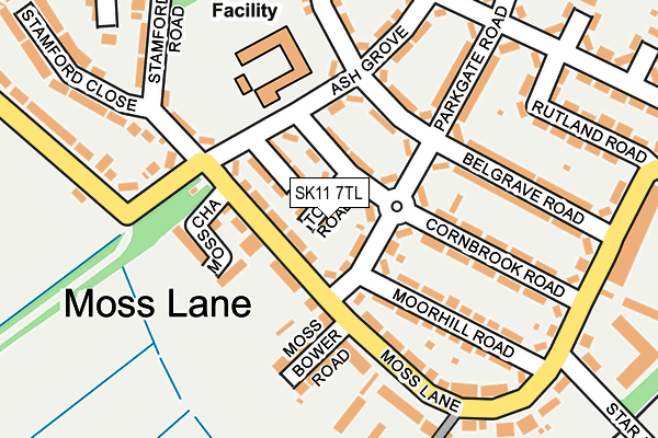 SK11 7TL map - OS OpenMap – Local (Ordnance Survey)