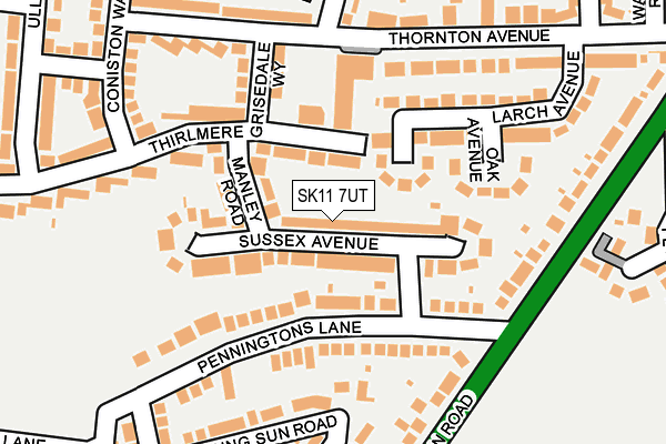 SK11 7UT map - OS OpenMap – Local (Ordnance Survey) SK11 7UT map - OS OpenMap – Local (Ordnance Survey)