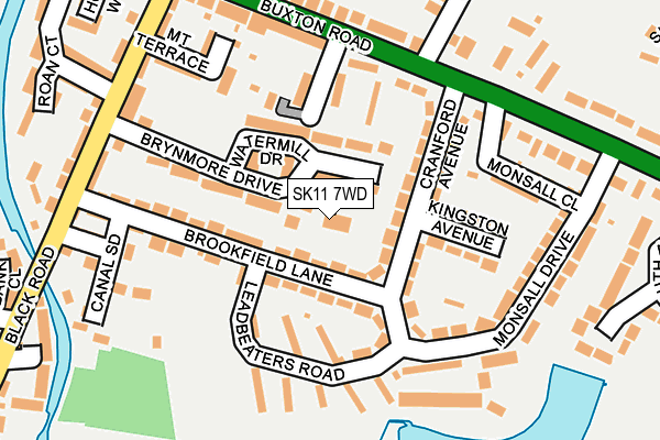 SK11 7WD map - OS OpenMap – Local (Ordnance Survey) SK11 7WD map - OS OpenMap – Local (Ordnance Survey)