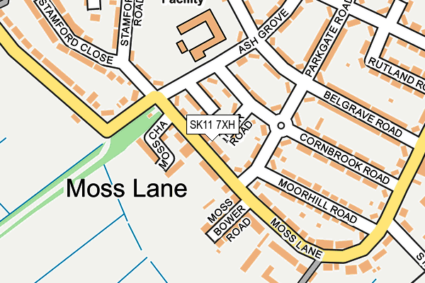 SK11 7XH map - OS OpenMap – Local (Ordnance Survey)