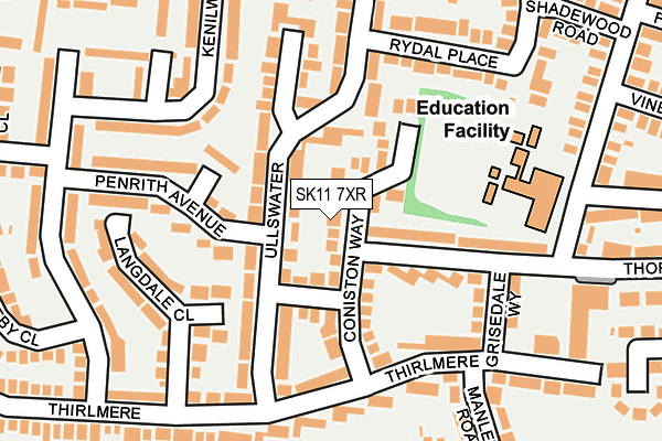 SK11 7XR map - OS OpenMap – Local (Ordnance Survey) SK11 7XR map - OS OpenMap – Local (Ordnance Survey)