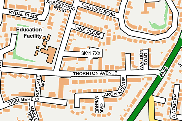 SK11 7XX map - OS OpenMap – Local (Ordnance Survey)