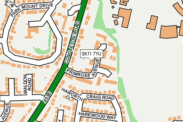 SK11 7YU map - OS OpenMap – Local (Ordnance Survey) SK11 7YU map - OS OpenMap – Local (Ordnance Survey)