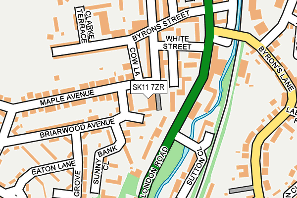 SK11 7ZR map - OS OpenMap – Local (Ordnance Survey) SK11 7ZR map - OS OpenMap – Local (Ordnance Survey)