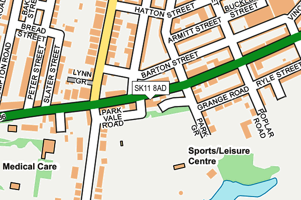 SK11 8AD map - OS OpenMap – Local (Ordnance Survey) SK11 8AD map - OS OpenMap – Local (Ordnance Survey)