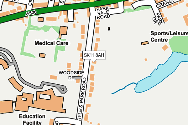 SK11 8AH map - OS OpenMap – Local (Ordnance Survey) SK11 8AH map - OS OpenMap – Local (Ordnance Survey)