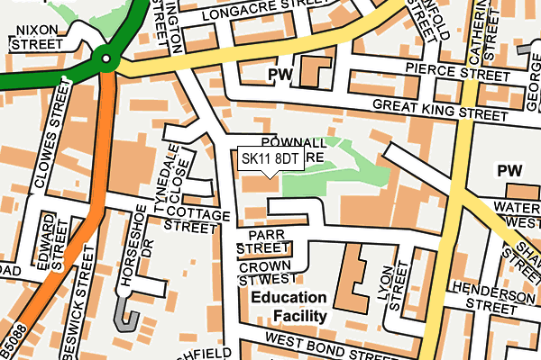 SK11 8DT map - OS OpenMap – Local (Ordnance Survey) SK11 8DT map - OS OpenMap – Local (Ordnance Survey)