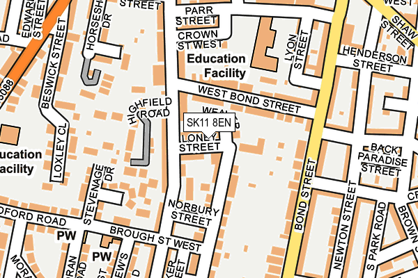 SK11 8EN map - OS OpenMap – Local (Ordnance Survey)