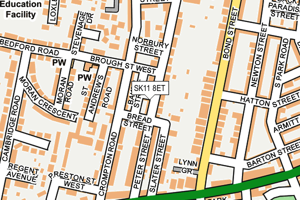 SK11 8ET map - OS OpenMap – Local (Ordnance Survey) SK11 8ET map - OS OpenMap – Local (Ordnance Survey)