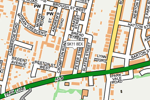 SK11 8EX map - OS OpenMap – Local (Ordnance Survey) SK11 8EX map - OS OpenMap – Local (Ordnance Survey)