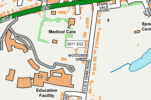 SK11 8GZ map - OS OpenMap – Local (Ordnance Survey)