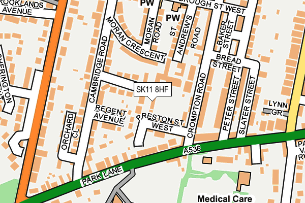 SK11 8HF map - OS OpenMap – Local (Ordnance Survey) SK11 8HF map - OS OpenMap – Local (Ordnance Survey)