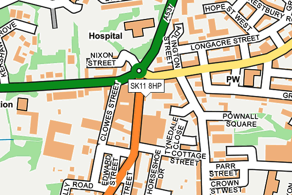 SK11 8HP map - OS OpenMap – Local (Ordnance Survey)