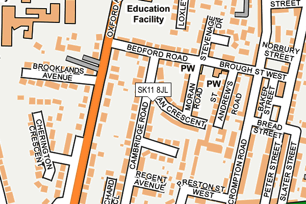 SK11 8JL map - OS OpenMap – Local (Ordnance Survey)