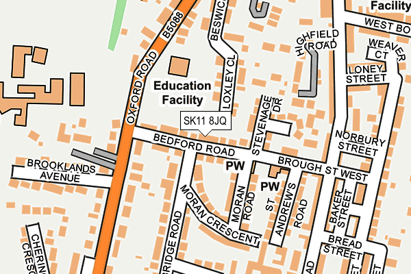 SK11 8JQ map - OS OpenMap – Local (Ordnance Survey) SK11 8JQ map - OS OpenMap – Local (Ordnance Survey)