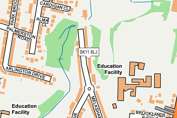 SK11 8LJ map - OS OpenMap – Local (Ordnance Survey)