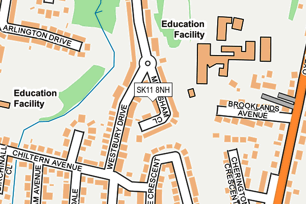 SK11 8NH map - OS OpenMap – Local (Ordnance Survey)