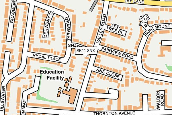 SK11 8NX map - OS OpenMap – Local (Ordnance Survey) SK11 8NX map - OS OpenMap – Local (Ordnance Survey)