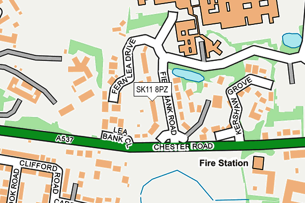 SK11 8PZ map - OS OpenMap – Local (Ordnance Survey) SK11 8PZ map - OS OpenMap – Local (Ordnance Survey)