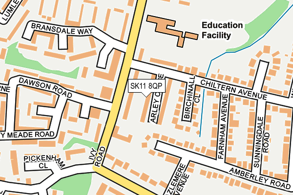 SK11 8QP map - OS OpenMap – Local (Ordnance Survey)
