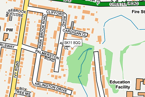 SK11 8QQ map - OS OpenMap – Local (Ordnance Survey)