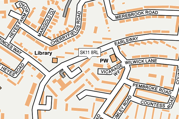 SK11 8RL map - OS OpenMap – Local (Ordnance Survey) SK11 8RL map - OS OpenMap – Local (Ordnance Survey)