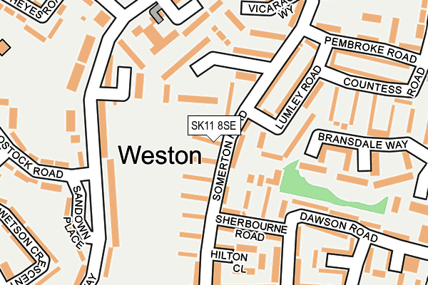 SK11 8SE map - OS OpenMap – Local (Ordnance Survey)